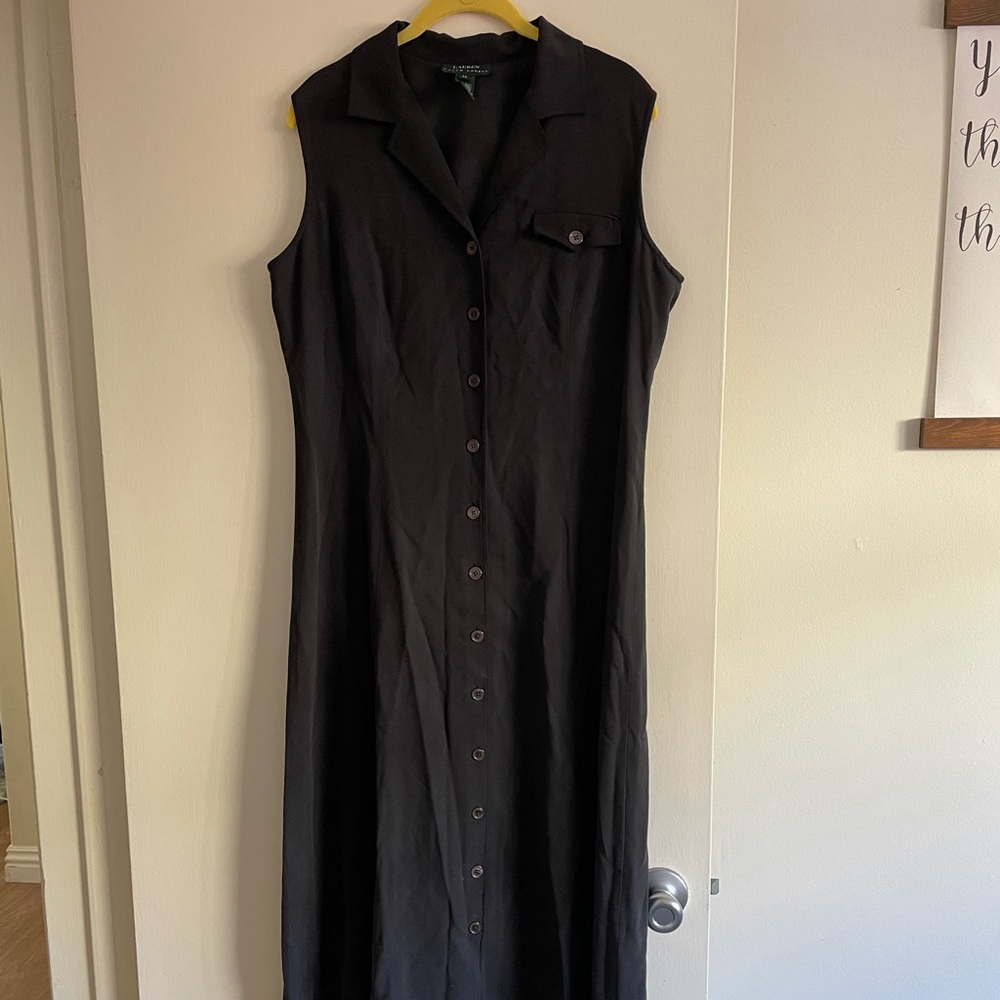 Ralph Lauren Black 100% Silk Dress